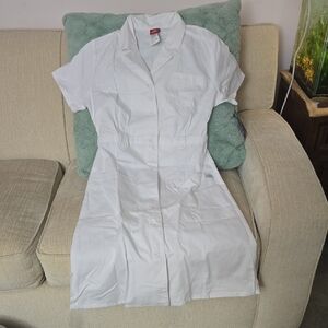 Dickies White Button-Up Nurse Dress